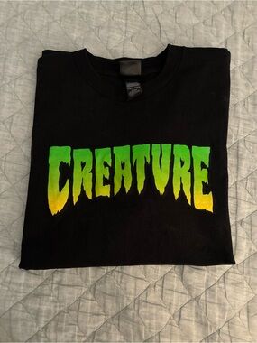 Black Creature skateboard Tshirt men’s Large